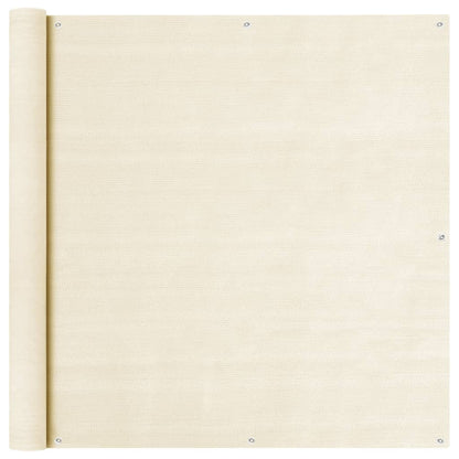 Balkonscherm Hdpe Kleurig Crème 120 x 400 cm