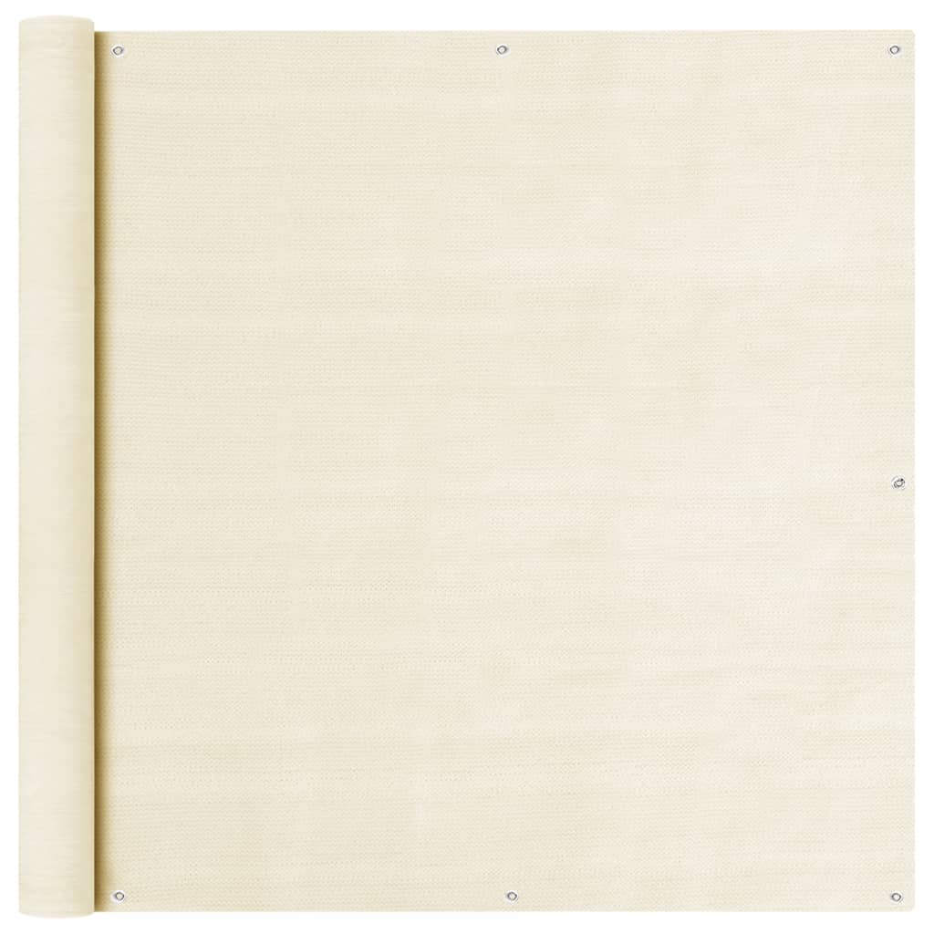 Balkonscherm 120X500 Cm Hdpe Crèmekleurig
