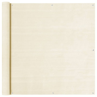 Balkonscherm 120X500 Cm Hdpe Crèmekleurig