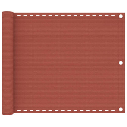 Balkonscherm 75x400 cm HDPE terracottakleurig