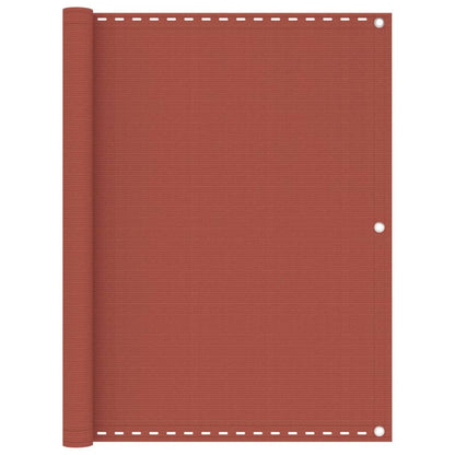 Balkonscherm 75X300 Cm Hdpe Terracottakleurig Terracotta