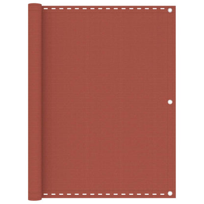 Balkonscherm 75X300 Cm Hdpe Terracottakleurig Terracotta