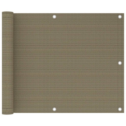 Balkonscherm Hdpe Taupe 75 x 300 cm