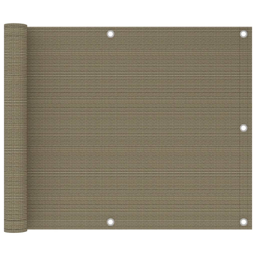 Balkonscherm Hdpe Taupe 75 x 300 cm