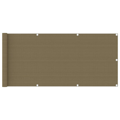 Balkonscherm Hdpe Taupe 75 x 400 cm