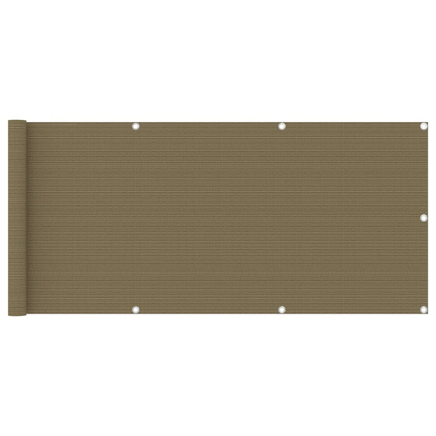 Balkonscherm Hdpe Taupe 75 x 400 cm
