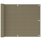 Balkonscherm 75 x 500 cm HDPE taupe