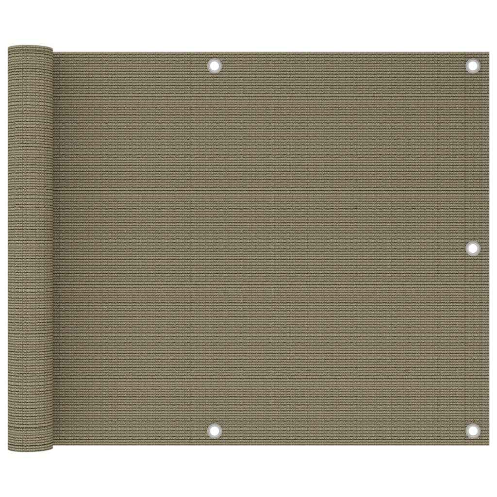 Balkonscherm Hdpe Taupe 75 x 500 cm