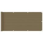 Balkonscherm 75x600 cm HDPE taupe