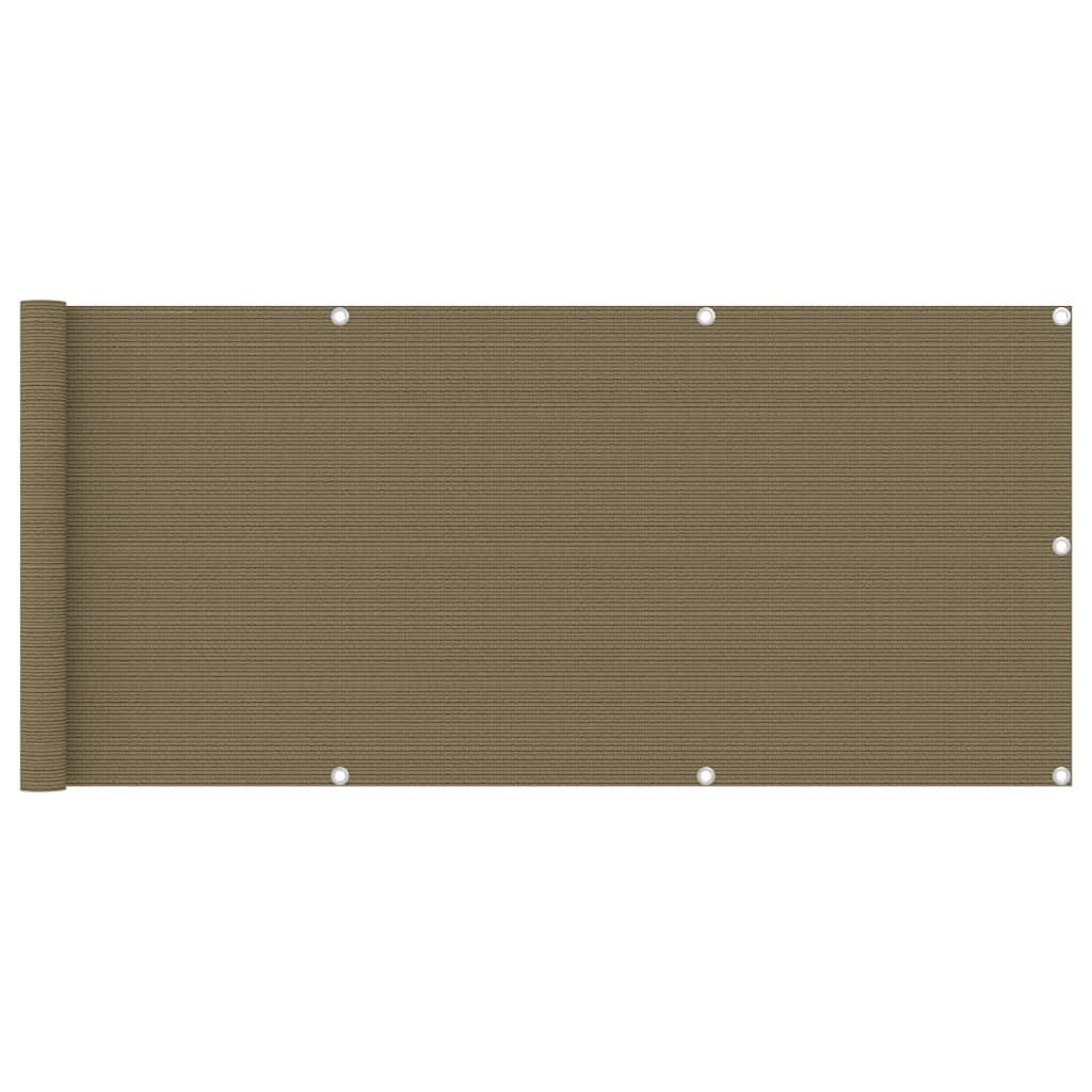 Balkonscherm Hdpe Taupe 75 x 600 cm