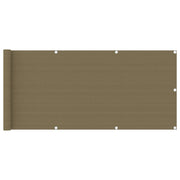 Balkonscherm 75x600 cm HDPE taupe