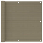 Balkonscherm HDPE taupe 90x300 cm