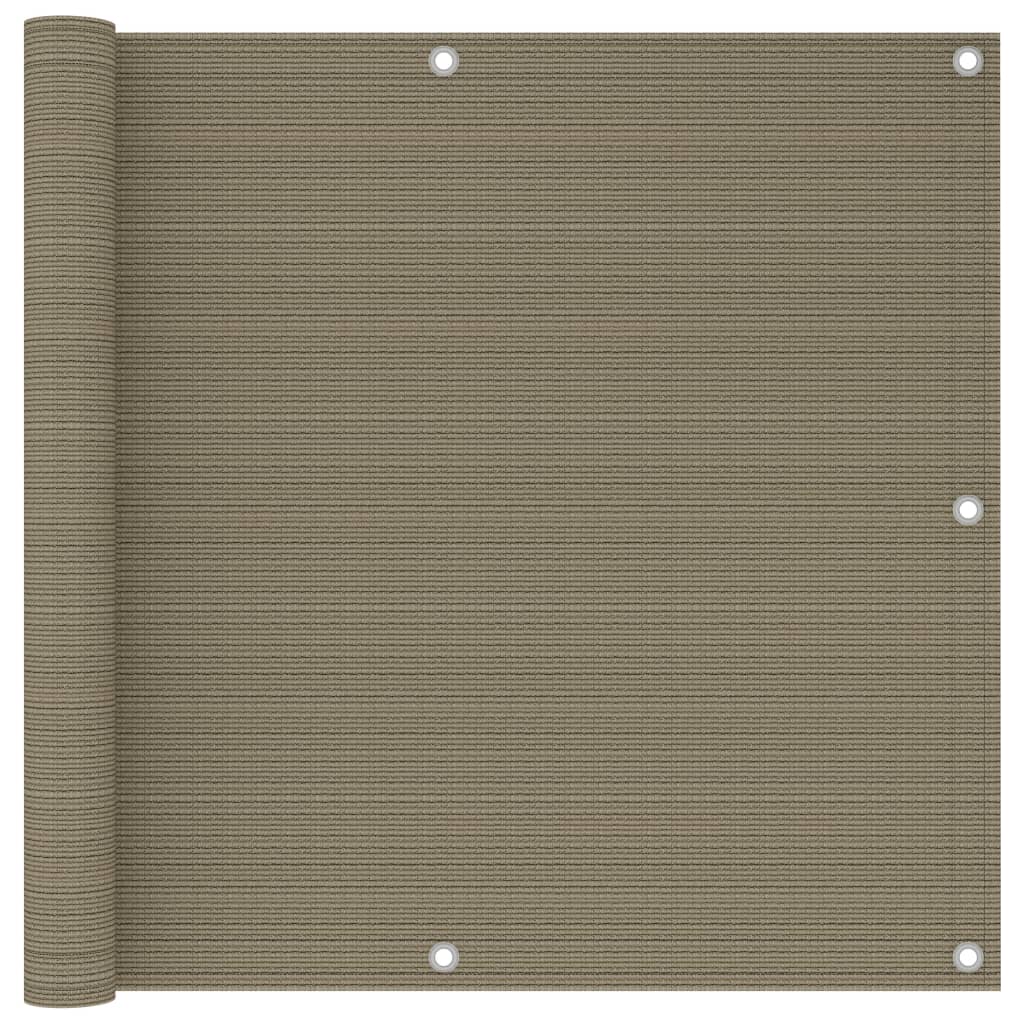 Balkonscherm Hdpe Taupe 90 x 300 cm