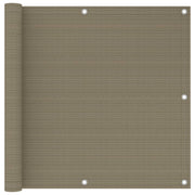 Balkonscherm HDPE taupe 90x300 cm