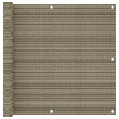 Balkonscherm Hdpe Taupe 90 x 300 cm