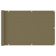Balkonscherm 90x400 cm HDPE taupe