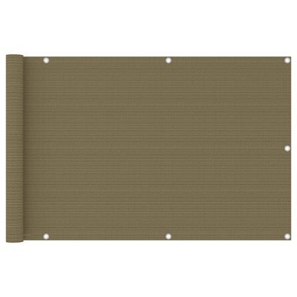 Balkonscherm Hdpe Taupe 90 x 400 cm