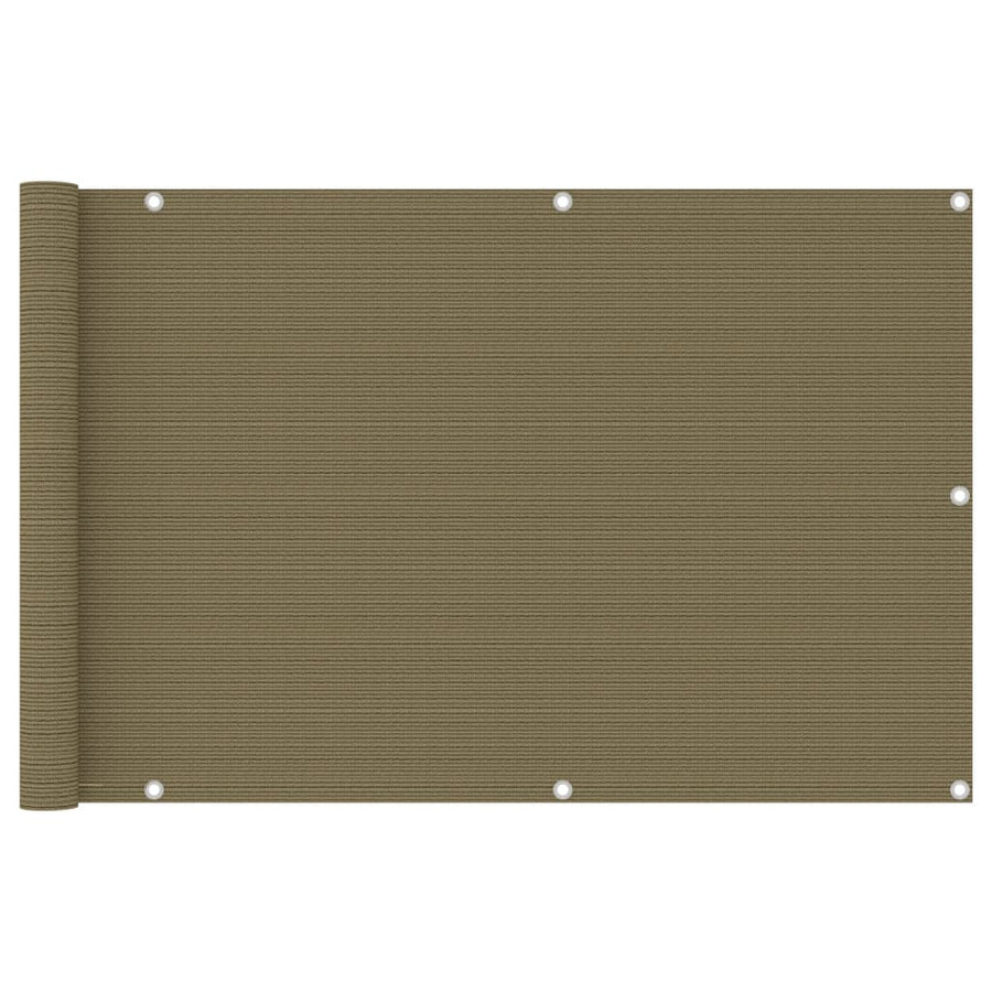 Balkonscherm Hdpe Taupe 90 x 400 cm