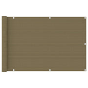 Balkonscherm 90x500 cm HDPE taupe