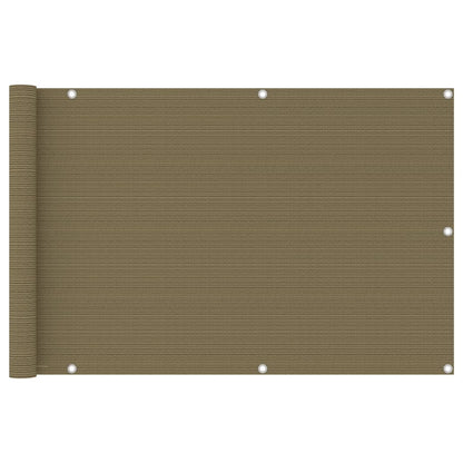 Balkonscherm Hdpe Taupe 90 x 500 cm