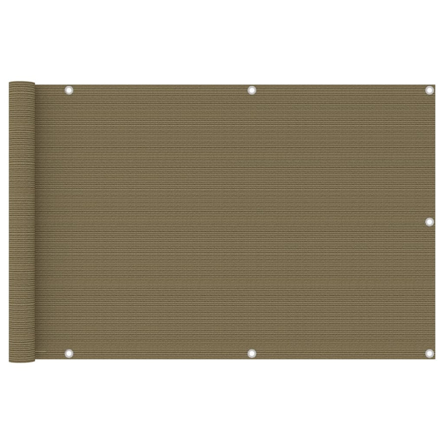 Balkonscherm Hdpe Taupe 90 x 500 cm