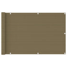 Balkonscherm HDPE 90x600 cm taupe