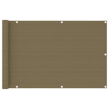 Balkonscherm Hdpe Taupe 90 x 600 cm