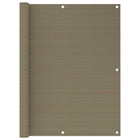 Balkonscherm 120x600 cm taupe HDPE