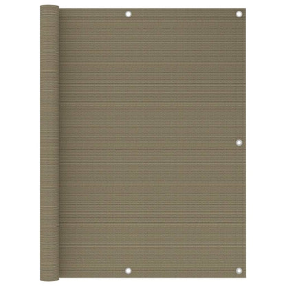 Balkonscherm Hdpe Taupe 120 x 600 cm