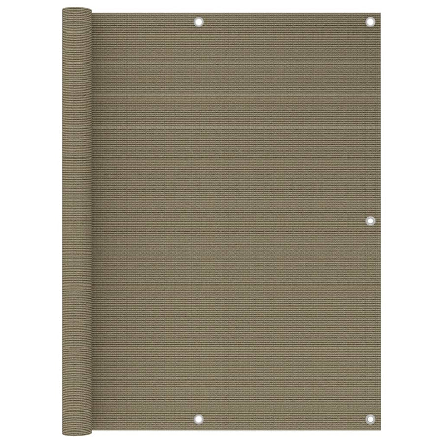 Balkonscherm Hdpe Taupe 120 x 600 cm