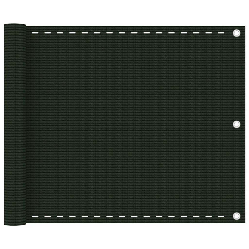 Balkonscherm Hdpe Donkergroen 75 x 300 cm