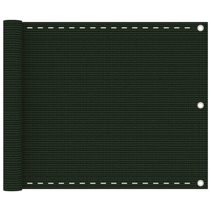 Balkonscherm Hdpe Donkergroen 75 x 300 cm