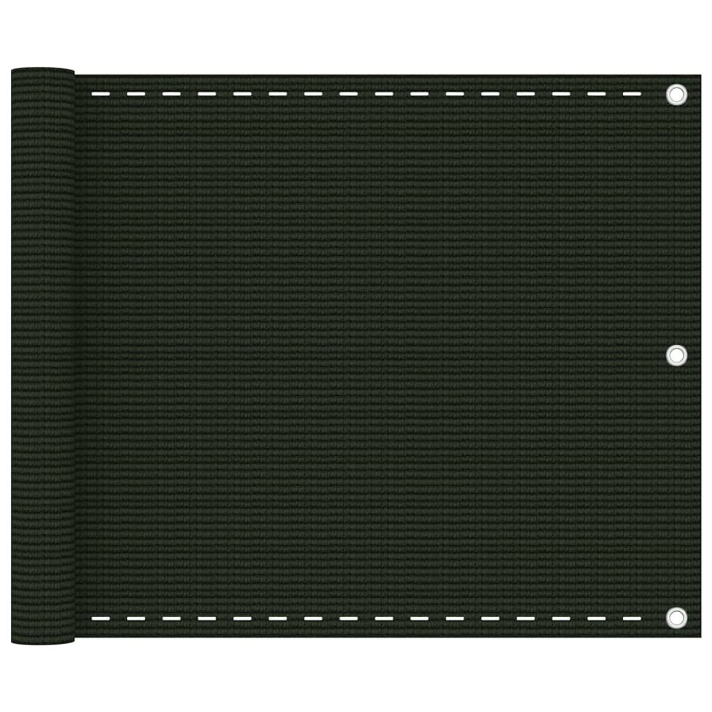 Balkonscherm Hdpe Donkergroen 75 x 600 cm
