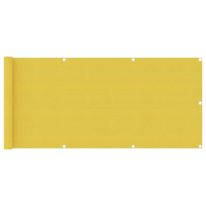Balkonscherm 75x400 cm HDPE geel