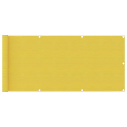 Balkonscherm Hdpe Geel 75 x 500 cm