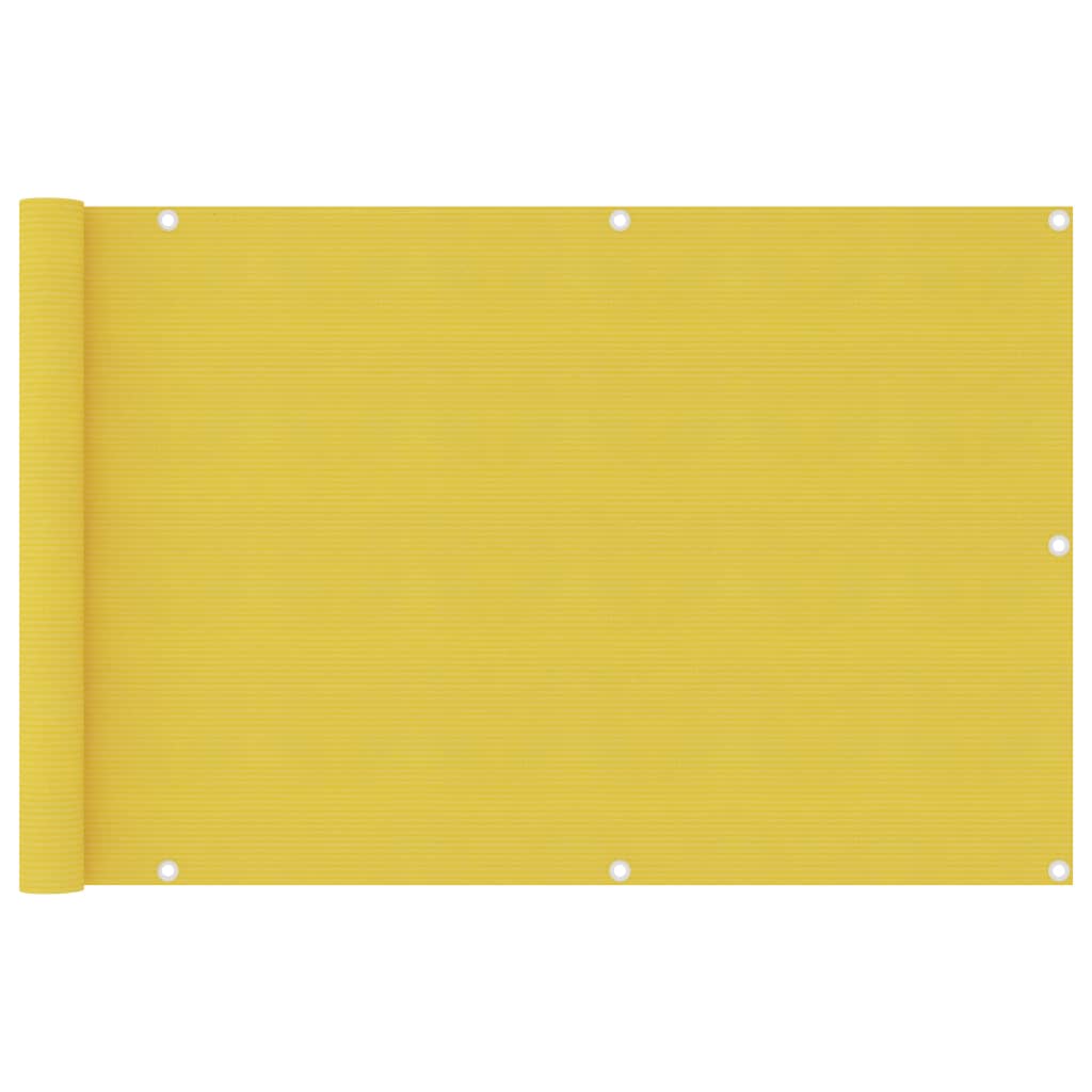 Balkonscherm Hdpe Geel 90 x 400 cm