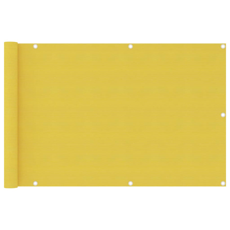Balkonscherm Hdpe Geel 90 x 400 cm