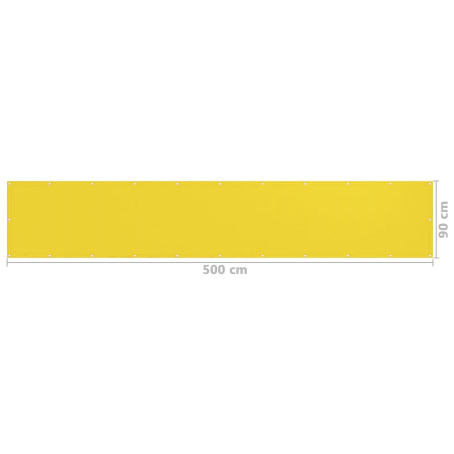 Balkonscherm Hdpe Geel 90 x 500 cm