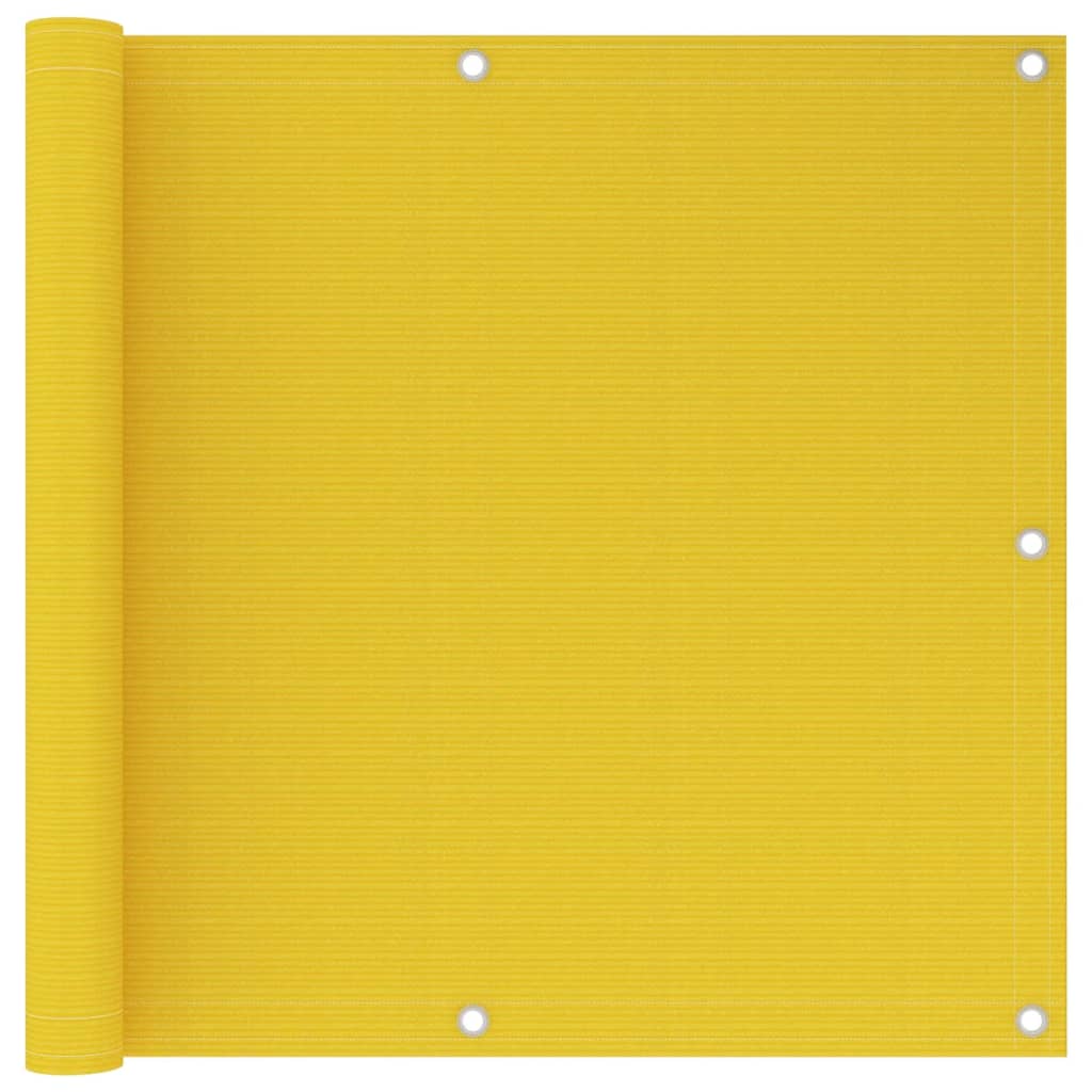 Balkonscherm Hdpe Geel 90 x 600 cm