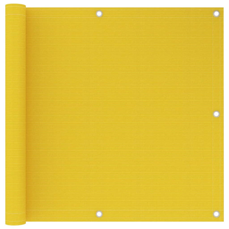 Balkonscherm Hdpe Geel 90 x 600 cm