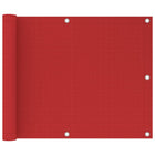 Balkonscherm 75x300 cm HDPE rood