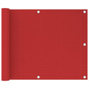 Balkonscherm 75x300 cm HDPE rood