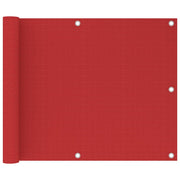 Balkonscherm 75x500 cm HDPE rood