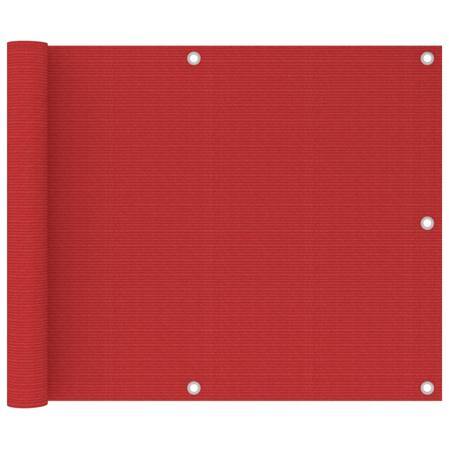 Balkonscherm Hdpe Rood 75 x 500 cm
