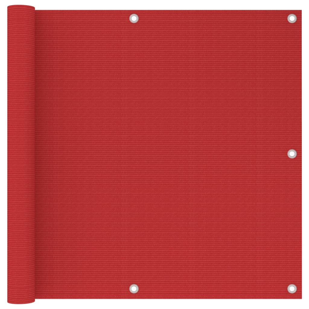 Balkonscherm Hdpe Rood 90 x 500 cm