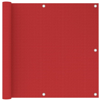 Balkonscherm Hdpe Rood 90 x 500 cm