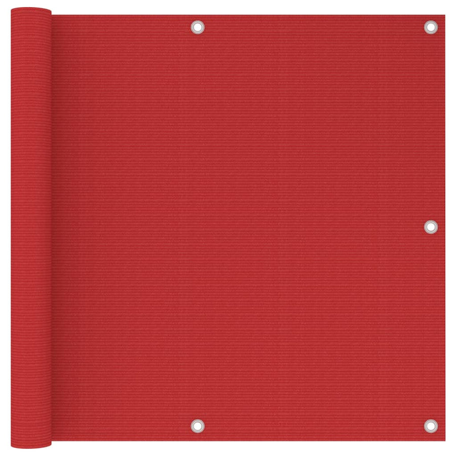 Balkonscherm Hdpe Rood 90 x 500 cm