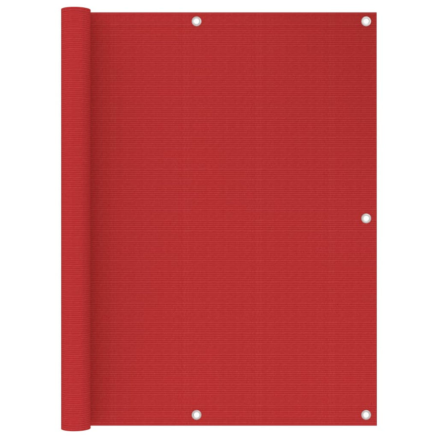 Balkonscherm Hdpe Rood 120 x 300 cm