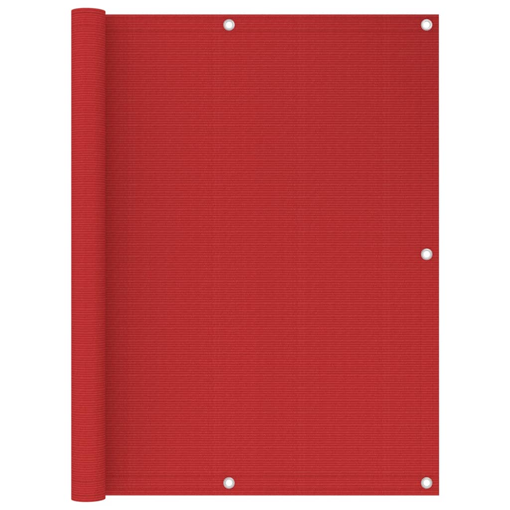 Balkonscherm Hdpe Rood 120 x 500 cm