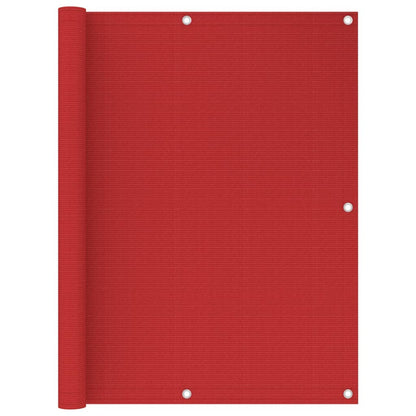 Balkonscherm Hdpe Rood 120 x 500 cm